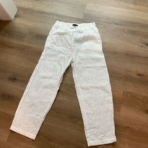 Quince European Linen white pants